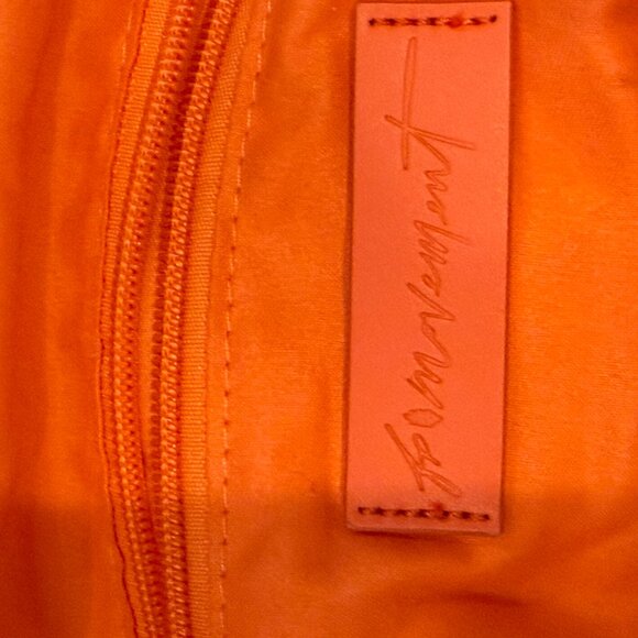 Like New Free People Quilted Carryall Electric Orange EUC - Picture 4 of 5